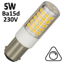 Ampoule LED tubulaire 5W Ba15d 230V - BAILEY 142594