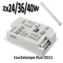 Ballast LCI EB226-42 pour 2 tubes fluo 24W 36W 40W culot 2G11