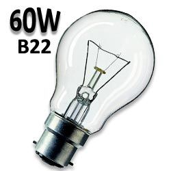 Ampoule 60W-B22 - Baïonnette - 230V