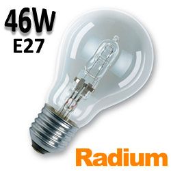 Ampoule halogène éco standard 46W, 94x55 mm, culot E27 à vis (x 2