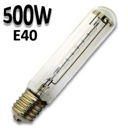 Ampoule tubulaire 500W E40 230V - Lampe halogène