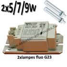Ballast pour 2 fluocompactes 5-7-9 culot G23