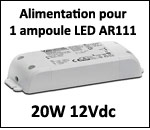 Branchement pour une ampoule AR111 LED