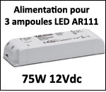 Branchement pour trois ampoules AR111 LED