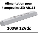 Branchement pour quatre ampoules AR111 LED
