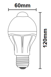 Ampoule LED avec détecteur de présence
