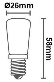 Dimensions ampoule réfrigérateur