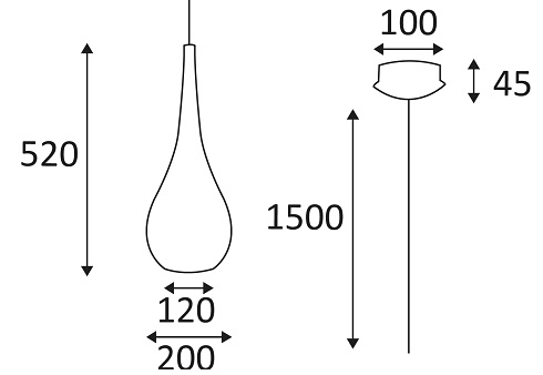 Suspension INDIGO Drop 520