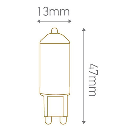 Dimensions pépite LED 2W G9 Girard Sudron