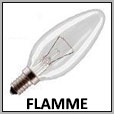 Lampes flamme à incandescence E27/B22/E14